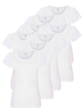 Pakiet 8 koszulek damskich Lady fit Oryginal Fruit of the Loom