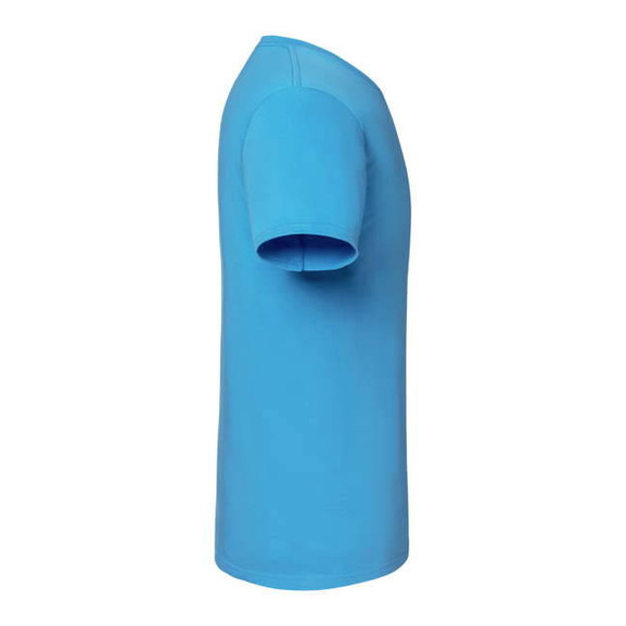 Niebieska koszulka męska Iconic 195 Ringspun Premium Fruit of the Loom