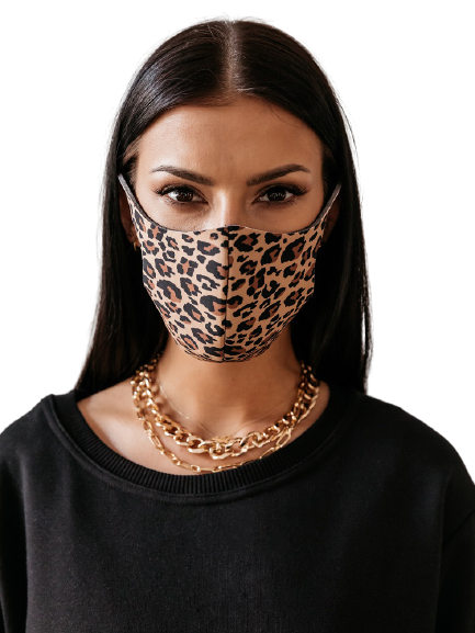 Maseczka ochronna lampart Cocomore brązowa