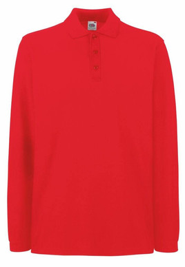 Czerwona koszulka męska Premium Polo Friut of the Loom