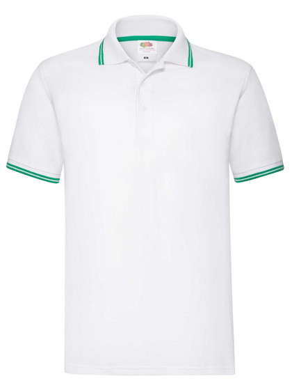 Biała koszulka męska Tipped Polo Fruit of the Loom