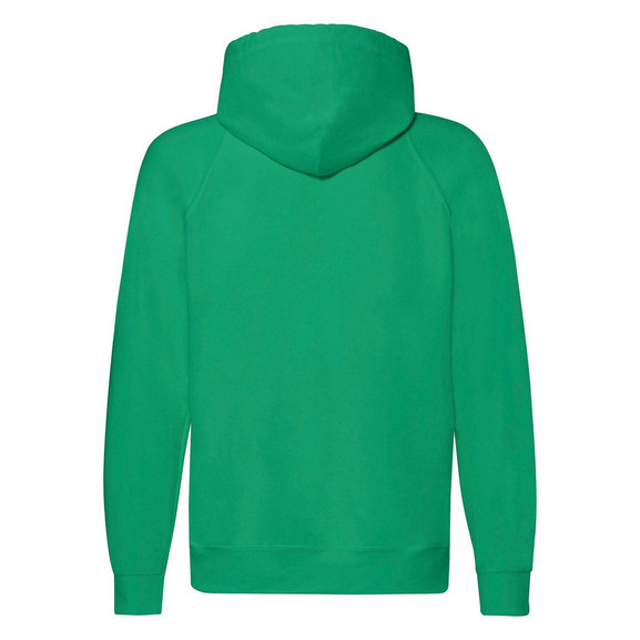 Zielona bluza męska z kapturem Lightweight Zip Thru Hooded Sweat Fruit of the Loom