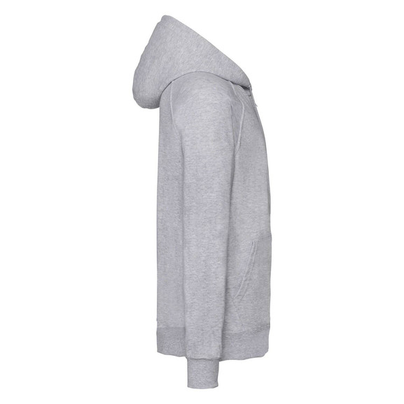 Szara bluza męska z kapturem Lightweight Zip Thru Hooded Sweat Fruit of the Loom