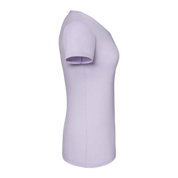 Lawendowa koszulka damska Iconic z czesanej bawełny Fruit of the Loom