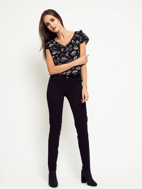 Jeansy push up czarne