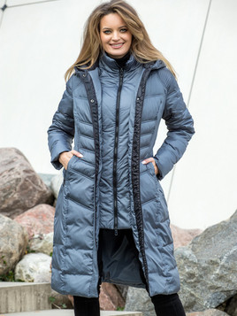Szary płaszcz puchowy Premium Dankoff.dk 