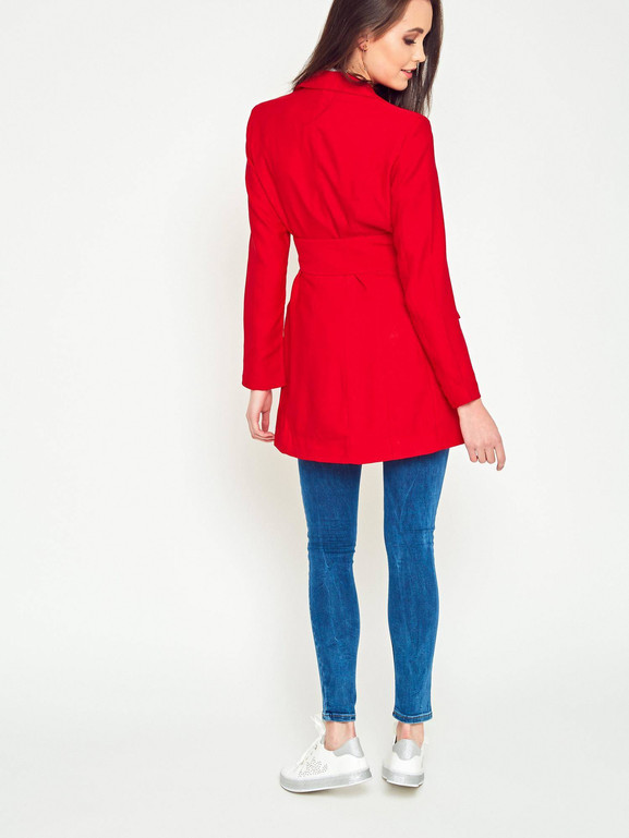 Płaszcz dwurzędowy czerwony