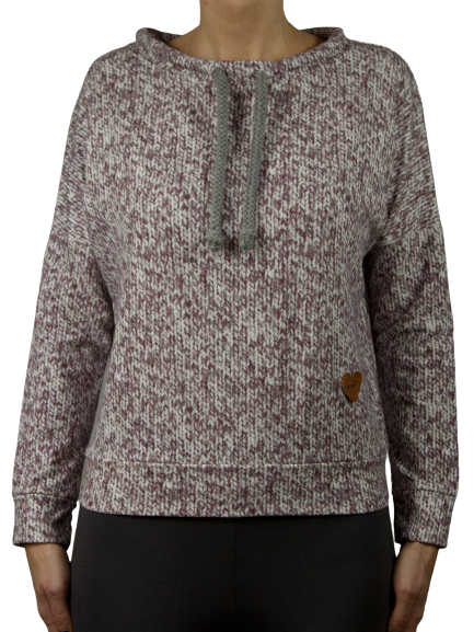 Fioletowa bluzka sweterkowy nadruk Mi...Mi