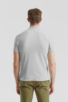 Jasno szara koszulka męska polo Tailored Fit Friut of the Loom