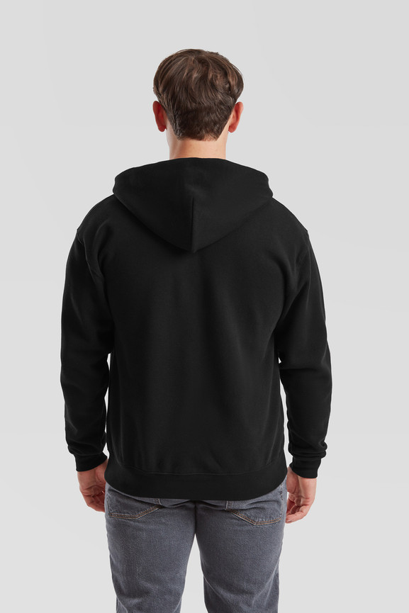 Czarna bluza męska z kapturem Premium Fruit of the Loom