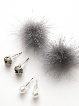 Kolczyki zestaw 3 par