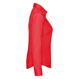 Czerwona koszula damska z popeliny klasyczna Fruit Of The Loom 