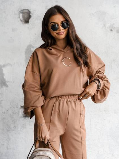 Karmelowa bluza z kapturem Cocomore