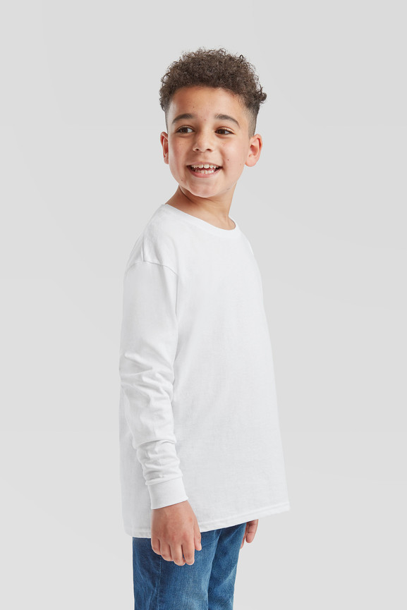Biała koszulka dziecięca Valueweight Fruit of the Loom