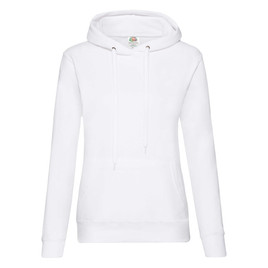 Biała bluza z kapturem Hooded Sweat Fruit of the Loom
