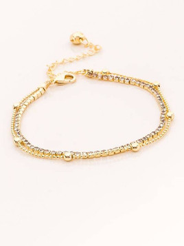 Bransoletka na podwójnym łańcuszku złota