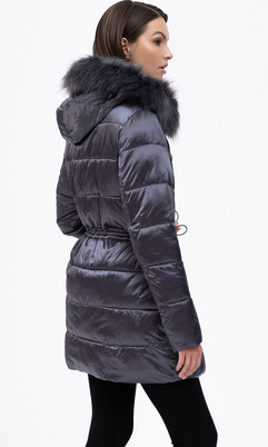 Szara kurtka puchowa Luserna-Eco Tiffi