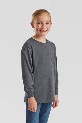 Antracytowa koszulka dziecięca Valueweight Fruit of the Loom