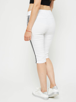 Szorty z lampasami białe