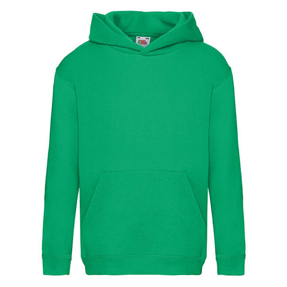 Zielona bluza dziecięca Hooded Sweat Fruit of the Loom