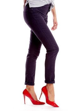 Antracytowe jeansy klasyczne ze średnim stanem Yups