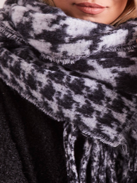 Szalik pepitka czarno biały