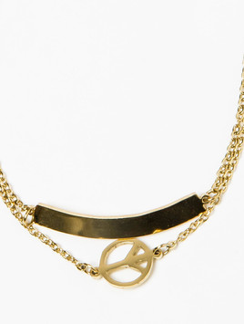 Bransoletka pozłacana na podwójnym łańcuszku