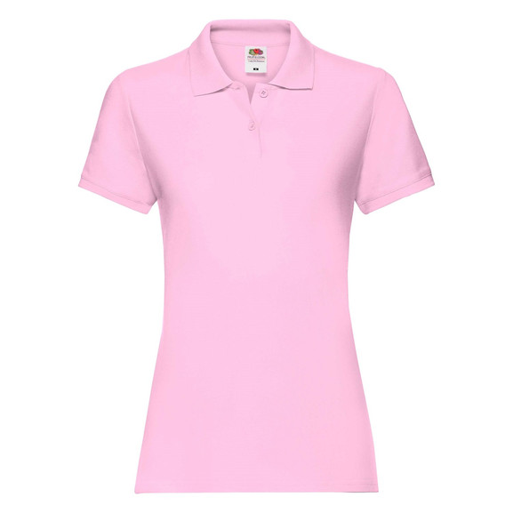 Różowa koszulka damska Polo Fruit of the Loom