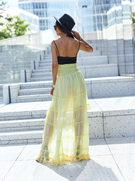 Żółta sukienko-spódnica By o la la