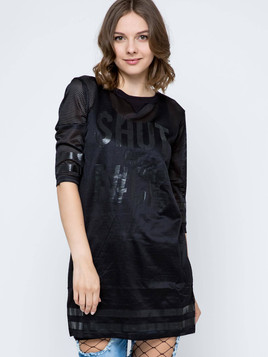 Bluzka $HUT THE F#CK czarna