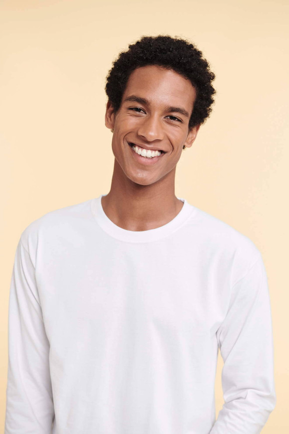 Biała koszulka męska Iconic 195 Ringspun Premium Fruit of the Loom