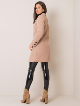 Ciemnobeżowy klasyczny płaszcz Yups