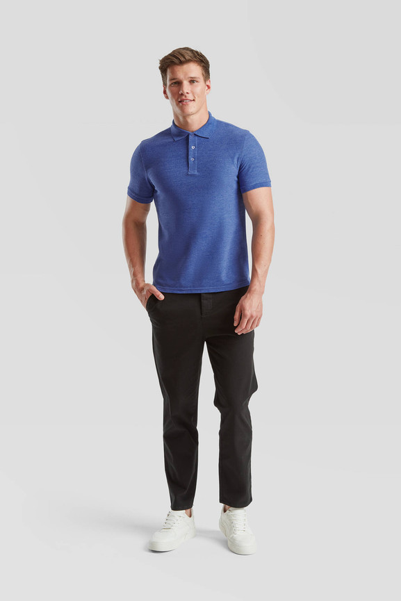 Niebieska koszulka męska Iconic Polo Friut of the Loom