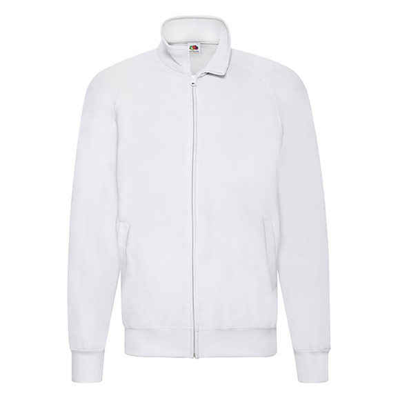 Biała bluza męska Lightweight Sweat Jacket Fruit of the Loom