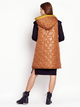 Kamizelka z kapturem Cocomore brązowa