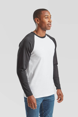 Biała koszulka męska Baseball Fruit of the Loom 