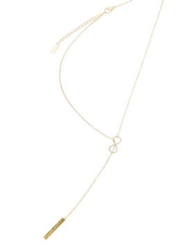 Naszyjnik z dwiema zawieszkami w kolorze złota