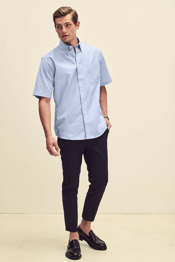 Błękitna koszula męska Oxford Fruit of the Loom