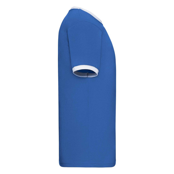 Niebieska koszulka męska Ringer Fruit of the Loom