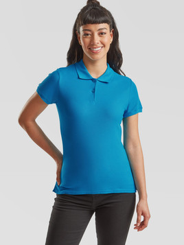 Niebieska koszulka damska Polo Fruit of the Loom 
