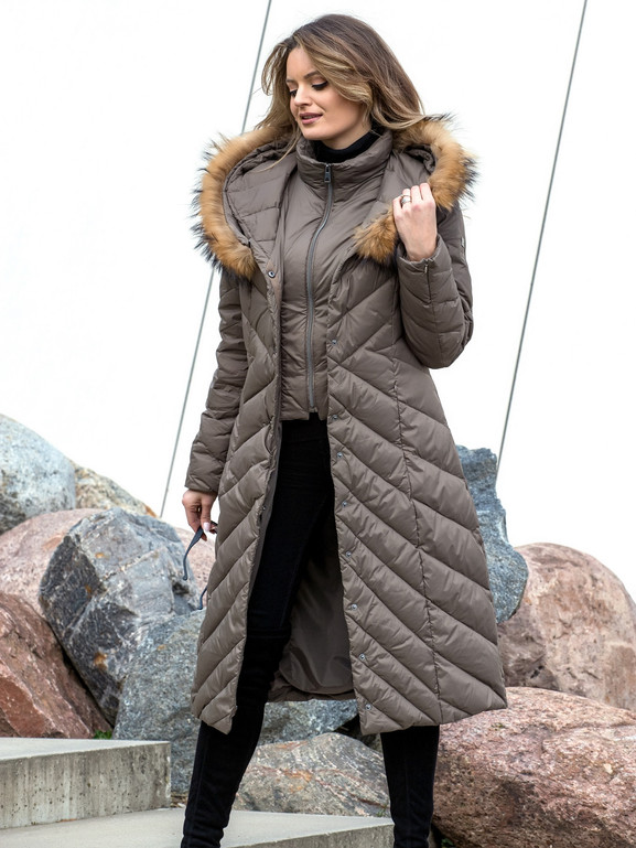 Cappucino płaszcz puchowy Premium Dankoff.dk