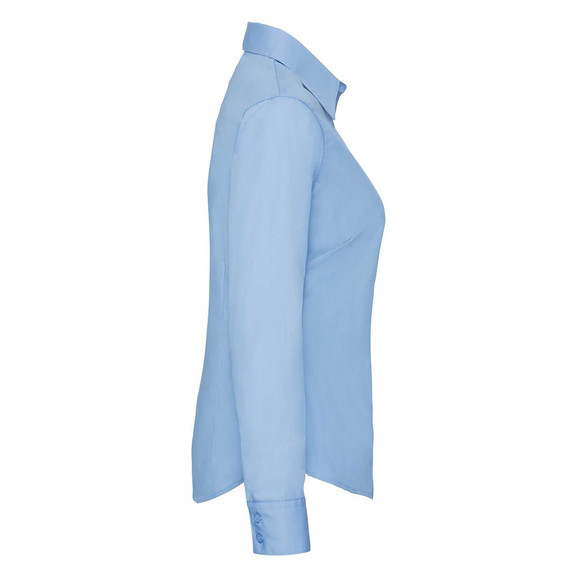 Niebieska koszula damska z popeliny klasyczna Fruit Of The Loom