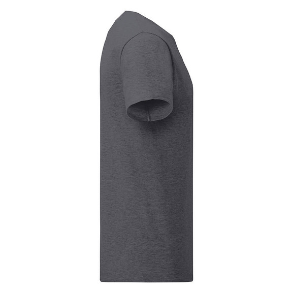 Szara koszulka męska z czesanej bawełny Iconic rękawem Fruit of the Loom