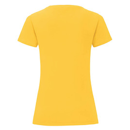Żółta koszulka damska Iconic z czesanej bawełny Fruit of the Loom
