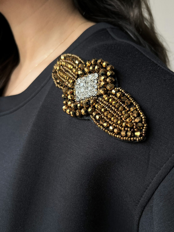 Czarna bluza z aplikacją Cocomore