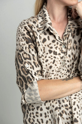 Beżowa bluzka w cętki