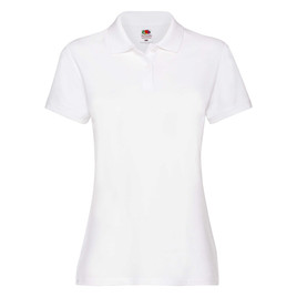 Biała koszulka damska Polo Fruit of the Loom 