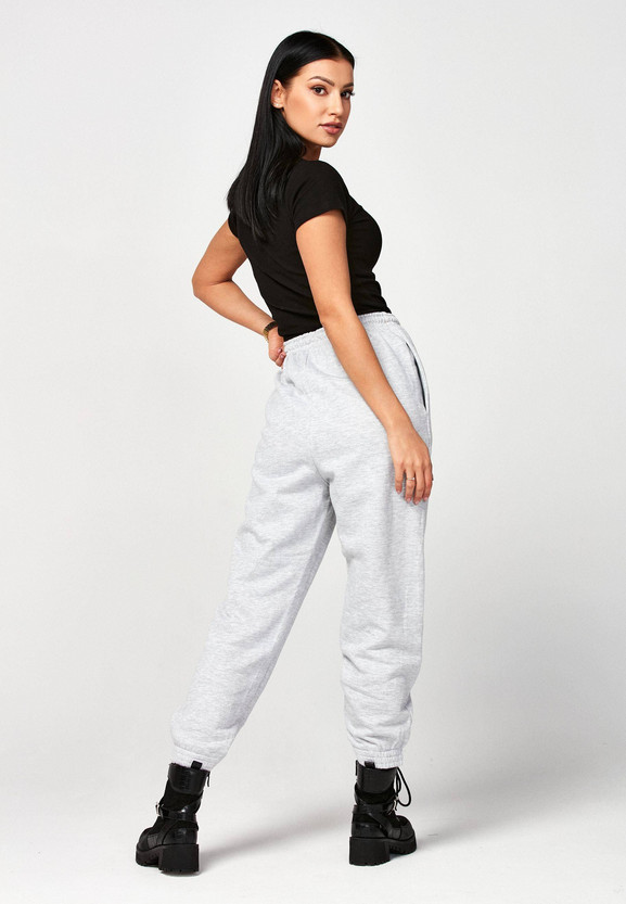 Szare spodnie bawełniane w stylu miejskim