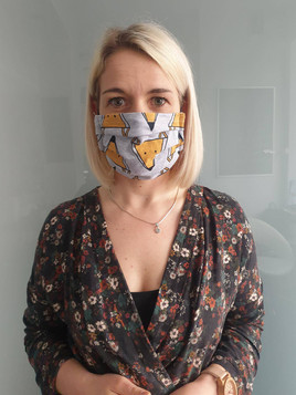 Maseczka ochronna lisek Happy Mum szara