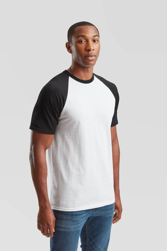 Biała koszulka męska Baseball Fruit of the Loom